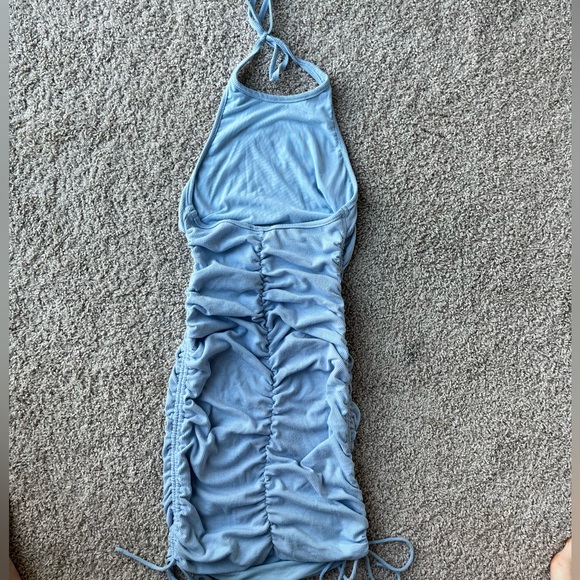 WHITE FOX BOUTIQUE- Miss You Halter Mini Dress Blue - Picture 6 of 6